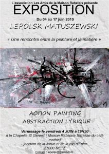 EXPOSITION  Lepolsk MATUSZEWSKI art gestuel intuitif